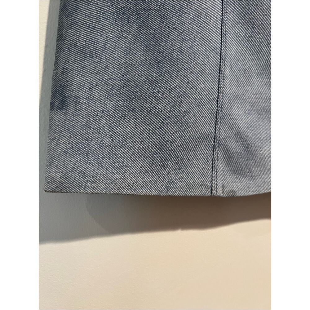 ArtiCo Italy Blue Printed Suede Zip Front Mini Skirt Size 38 Luxury Y2K - Picture 10 of 11